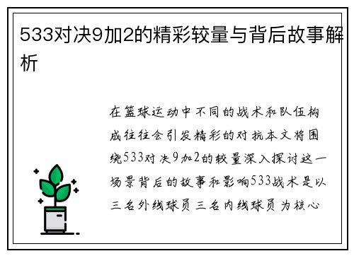 533对决9加2的精彩较量与背后故事解析
